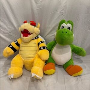 Build-A-Bear Mario Characters Bowser and Yoshi